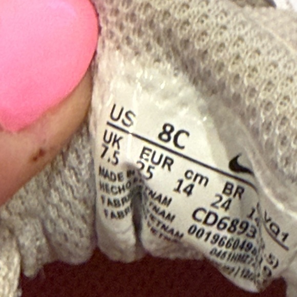 NIKE Kids White and Red Sneakers - Picture 5 of 5